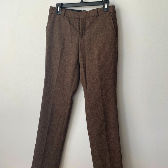 Banana Republic Reegan Straight Leg Wool Trousers Size 2 - Picture 1 of 11